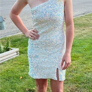 One-Shoulder Sequin Dress